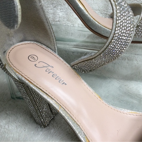 Elegant Silver Strappy Heels - Picture 2 of 7